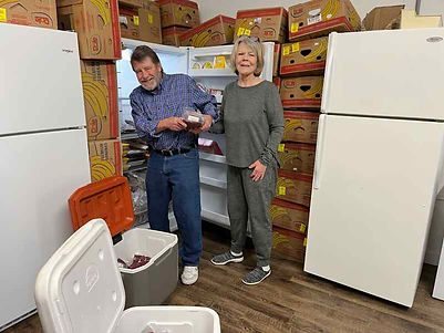First Baptist Church accepting a meat donation from The Rancher's Table First Baptist Church accepting a meat donation from The Rancher's Table