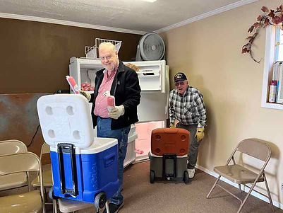 Marantha Christian Community Center accepting and storing our meat donation to them Marantha Christian Community Center accepting and storing our meat donation to them
